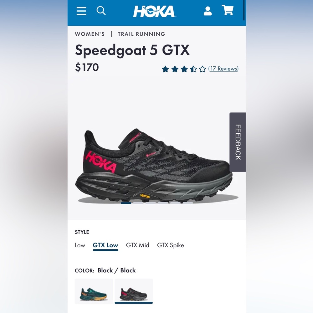 Hoka ONE Speedgoat GTX women’s size 6